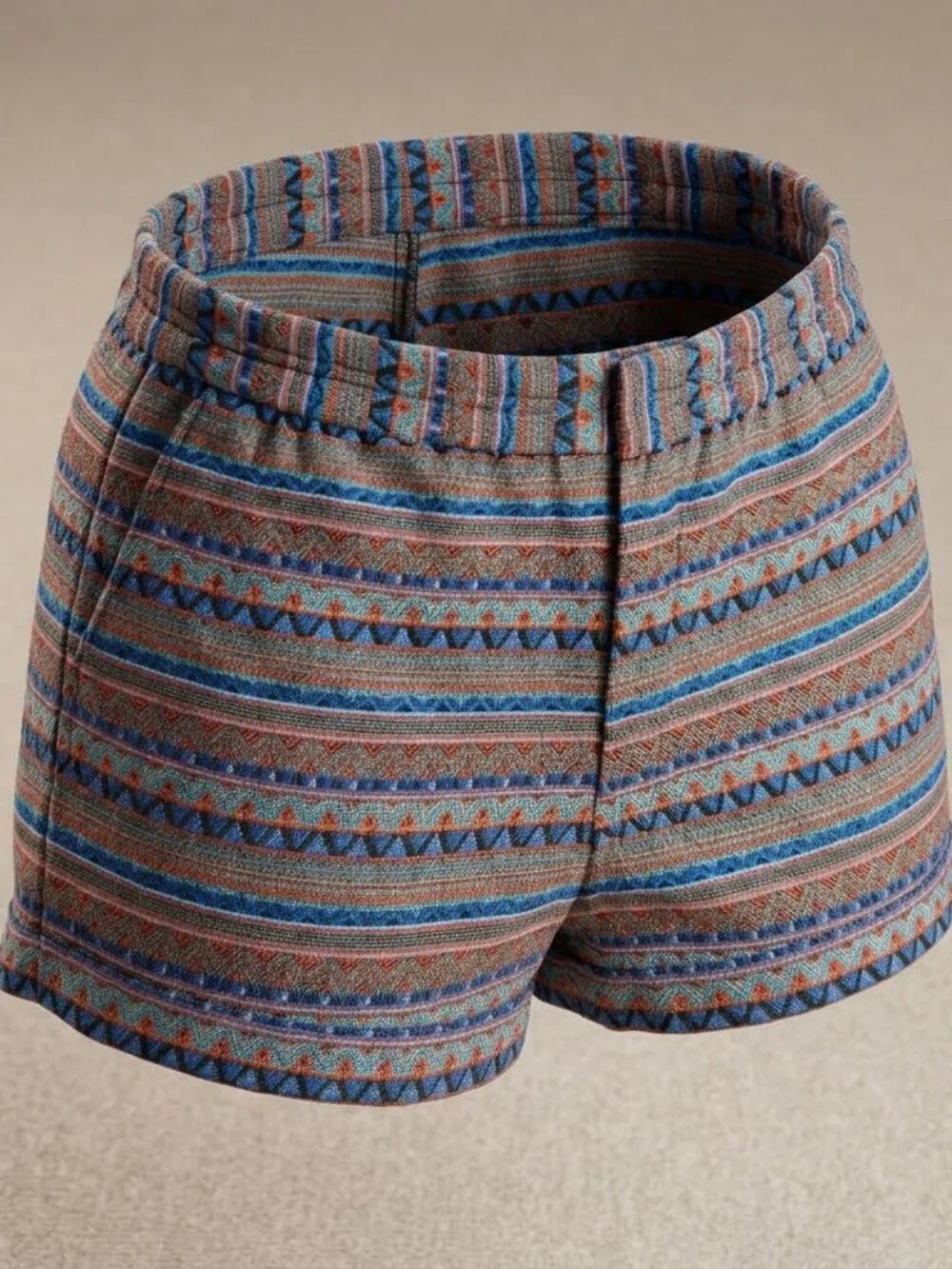 J.Crew Tribal Geometric Jacquard Shorts Blue Orange Size 10